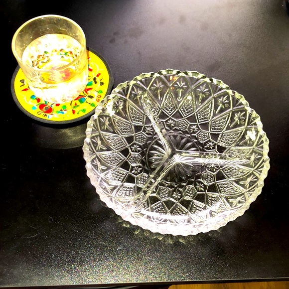 NEW LISTING! Crystal Sectional Condiment/Candy Dish - Picture 3 of 10